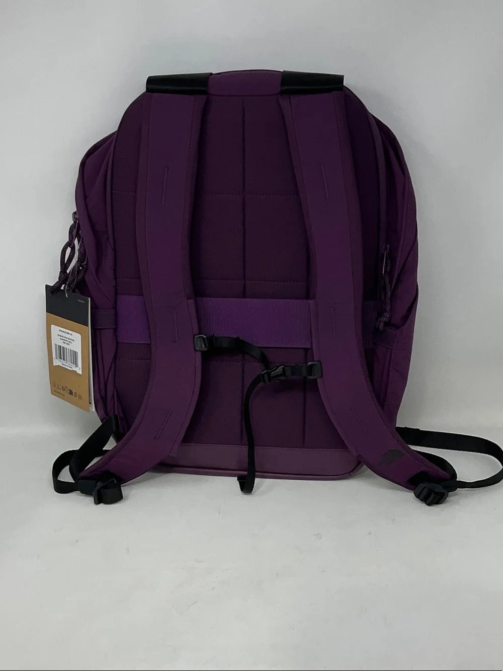 The North Face Purple Backpack with Top Handles and Zip Pockets